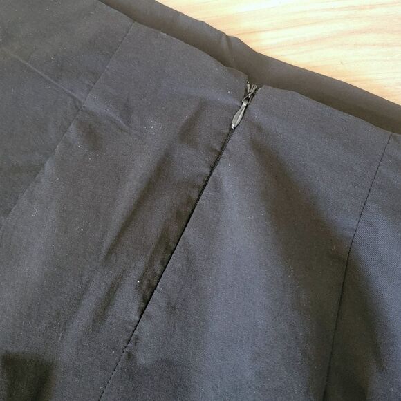 Pier Antonio Gaspari Italy Straight Mid Length Stretch Skirt in Black - Picture 6 of 10